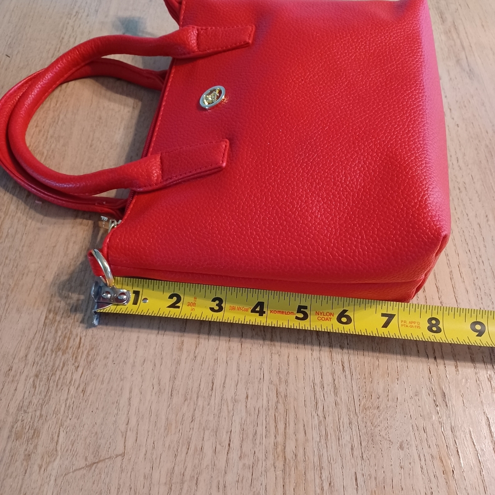 BELLA ROSE CROSSBODY/ DOUBLE HANDLES BAG WITH WRISTLET/MAKE-UP BAG  NWOT - Picture 11 of 15